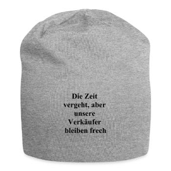 Personalisierte Geschenke für jeden Anlass - Jersey-Beanie - Grau meliert - Vorne