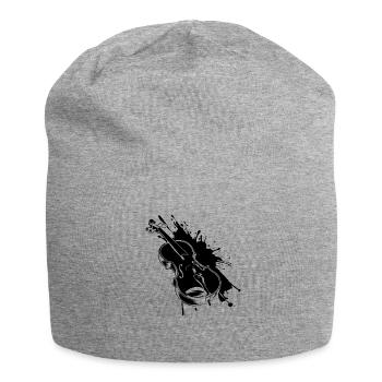 Geige Streetart - Jersey-Beanie - Grau meliert - Vorne
