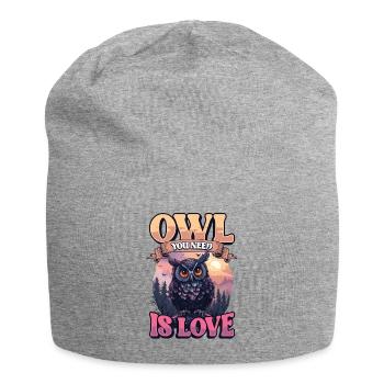 Owl You Need Is Love Eule - Jersey-Beanie - Grau meliert - Vorne