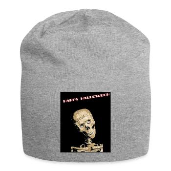 Squelette drôle pour Halloween - Bonnet en jersey - gris chiné - Devant