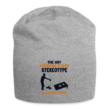 Le stéréotype du joueur de Cornhole est basé sur Me Bean - Bonnet en jersey - gris chiné - Devant