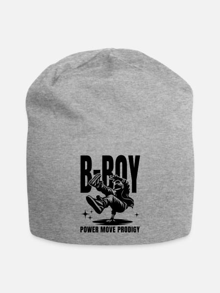 B-Boy Silhouette Breakdance Breaking Dance Hip-Hop - Jersey-Beanie - Grau meliert