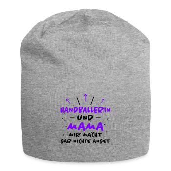 Handballerin Spruch Lustiges Handballerin Geschenk - Jersey-Beanie - Grau meliert - Vorne