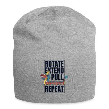 Drehen Verlängern Ziehen Wiederholen Paddler Drummer Team - Jersey-Beanie - Grau meliert - Vorne