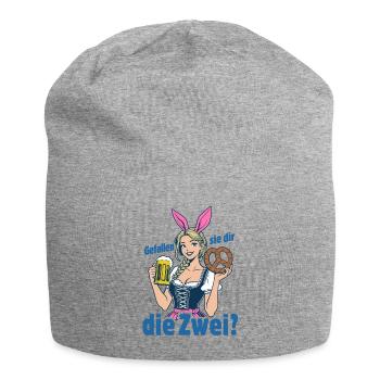 Gefallen sie dir, die Zwei? Dirndl Bier & Bretzen - Jersey-Beanie - Grau meliert - Vorne