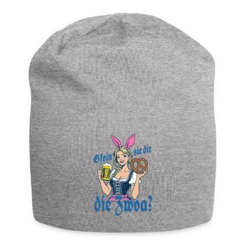Gefallen sie dir, die Zwei? Dirndl Bier & Bretzen - Jersey-Beanie - Grau meliert - Vorne