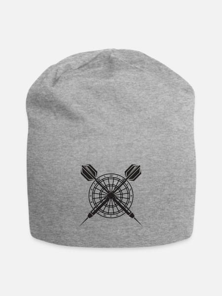 Kreuzende Dartpfeile - Jersey-Beanie - Grau meliert