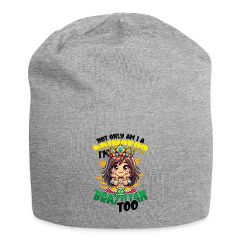 Mädchen Brazilianische Herkunft Brasilien - Jersey-Beanie - Grau meliert - Vorne