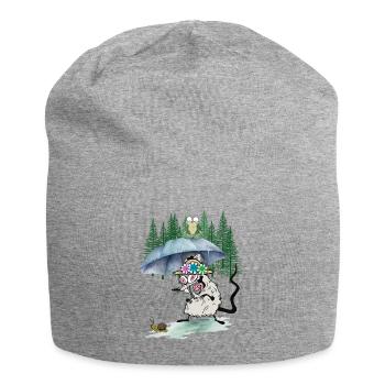 Drôle de rat forêt temps pluvieux parapluie randonnée - Bonnet en jersey - gris chiné - Devant