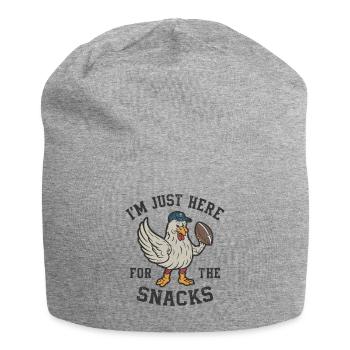 Football - Lustig I'm just here for the snacks - Jersey Beanie - heather grey - Front