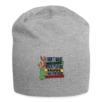 Ich mache keine Fehler beim Blasrohrspielen - Jersey-Beanie - Grau meliert - Vorne
