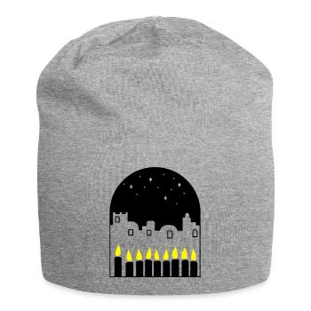 Candles at night - Jersey Beanie - heather grey - Front