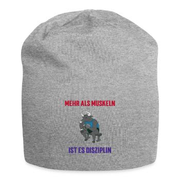 Mehr Als Muskeln, Ist Es Disziplin - Jersey-Beanie - Grau meliert - Vorne