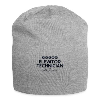 Elevator Technician With Passion Repair Elevator - Jersey Beanie - heather grey - Front