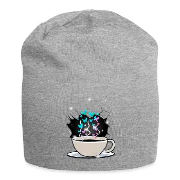 Kaffee Kaffeetasse Koffein - Jersey-Beanie - Grau meliert - Vorne