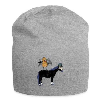 Halloween Vampire Peanut Horse Horse Nut - Jersey Beanie - heather grey - Front