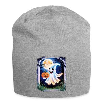Trick or Treat halloween ghost funny - Jersey Beanie - heather grey - Front