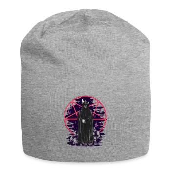 Halloween Satan satanisch Tod Horror Geist Geister - Jersey-Beanie - Grau meliert - Vorne