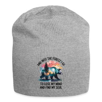 Nature Forest Resilience Relaxation Soul Time Out - Jersey Beanie - heather grey - Front