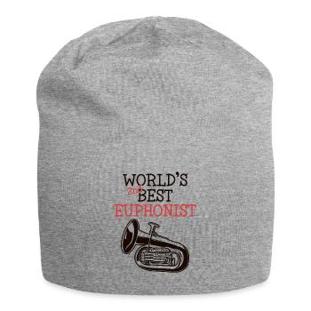 World's Second Best Euphonist Instrument - Jersey Beanie - heather grey - Front