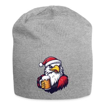 Adler Weihnachten Bier - Jersey-Beanie - Grau meliert - Vorne
