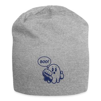 Fantôme, BOO, Boo, pouces vers le bas, drôle, drôle - Bonnet en jersey - gris chiné - Devant
