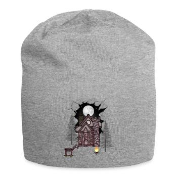 Moyen Âge, Châteaux, Châteaux, Forteresses, Contes de fées - Bonnet en jersey - gris chiné - Devant
