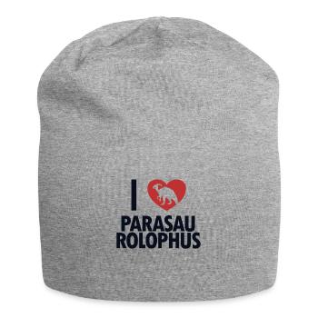 I love Parasaurolophus Dinosaur Lover - Jersey Beanie - heather grey - Front