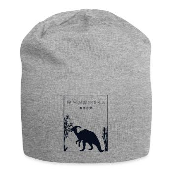 Parasaurolophus Chinese Hanzi Dinosaur Lover - Jersey Beanie - heather grey - Front