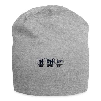 Bon Meilleur Meilleur Origami hibou grue en papier pliage - Bonnet en jersey - gris chiné - Devant