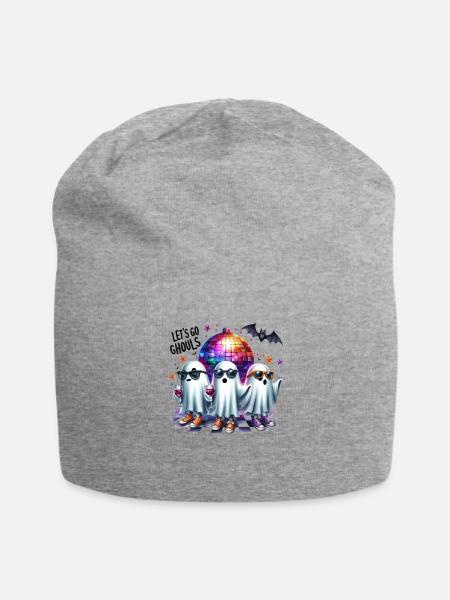 Halloween Partnerlook Let’s Go Ghouls Design - Jersey-Beanie - Grau meliert