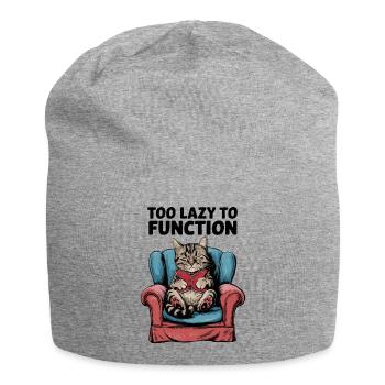 Chat paresseux trop paresseux pour fonctionner Conception d’humour drôle - Bonnet en jersey - gris chiné - Devant