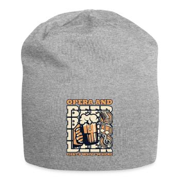Opera And Beer That's Why I'm Here Opera House - Jersey Beanie - heather grey - Front