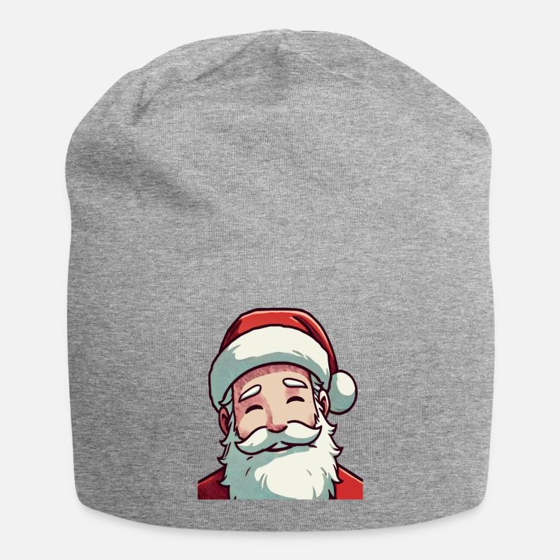 Weihnachtsmann - Jersey-Beanie - Grau meliert