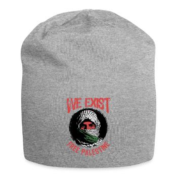 Nous existons - Liberté pour la Palestine - Paix - Bonnet en jersey - gris chiné - Devant
