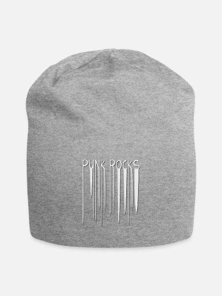 Retro Punk Rock Nostalgia Music Punk Rocks - Jersey Beanie - heather grey