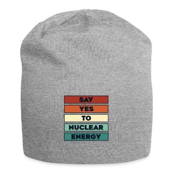 Sagen Sie Ja zu Kernenergie Energie Uran Kernkraft - Jersey-Beanie - Grau meliert - Vorne