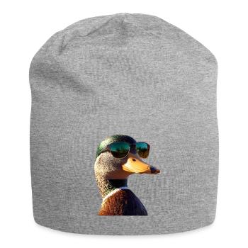 Canard, Canard colvert, Caneton, Caneton, , Canard - Bonnet en jersey - gris chiné - Devant