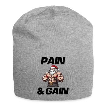 Douleur et gain du Père Noël - Bonnet en jersey - gris chiné - Devant