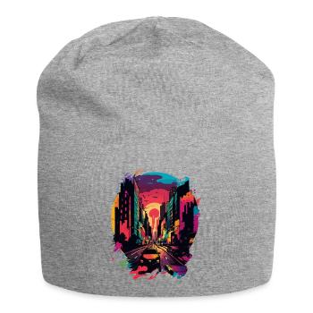 King of the Savanna: A Majestic Lions Gaze - Jersey Beanie - heather grey - Front