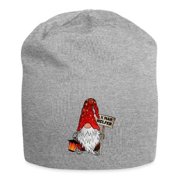 Helper Gnome Christmas Gnome - Jersey Beanie - heather grey - Front