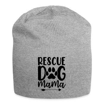 Rettungshund Mama Tieraktivistin Pflegemutter - Jersey-Beanie - Grau meliert - Vorne