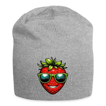 Strawberry Strawberries - Jersey Beanie - heather grey - Front