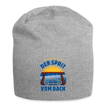 Bei mir kommt der Sprit vom Dach - Photovoltaik - Jersey-Beanie - Grau meliert - Vorne