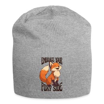 Embrassez votre côté renard Canidés Caninae Renard roux - Bonnet en jersey - gris chiné - Devant