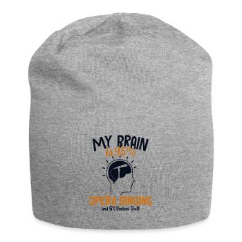 My Brain is 95% Opera Singing Opera House Lover - Jersey Beanie - heather grey - Front