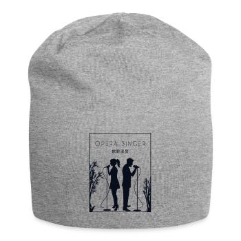 Opera Singer Chinese Hanzi Opera House Vocalist - Jersey Beanie - heather grey - Front