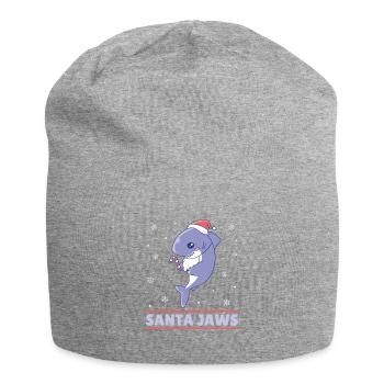 Der weiße Hai des Weihnachtsmanns - Jersey-Beanie - Grau meliert - Vorne
