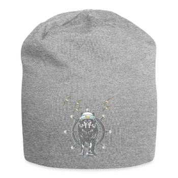 maritime, barreur, volant, chien, loup, mystique - Bonnet en jersey - gris chiné - Devant