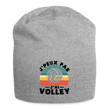 Ich kann nicht Ich habe Volley Humor Geschenk - Jersey-Beanie - Grau meliert - Vorne